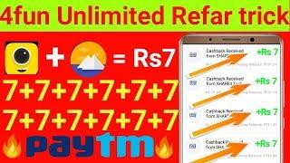 4fun app unlimited refer bypass trick|| new earning app|| free Paytm cash || loot offer