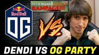 DENDI party vs OG party — Living Legend vs 10K MMR