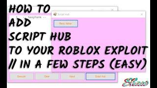 Roblox Hack/Exploit | How add Script Hub to your Roblox Exploit!