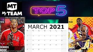 TOP 5 POINT GUARDS in NBA 2k21 MyTeam!! MARCH 2021 EDITION