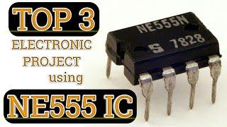 Top 3 NE555 ic project, Simple circuit, without pcb.