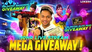 The Biggest Mega Giveaway 10 Hours Stream 10 Hours Giveaway Garena Free Fire