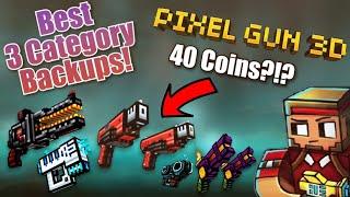 Top 5 Best Backup Weapons for 3 Category Spam in Pixel Gun 3D!