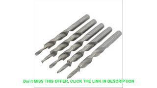 Top Pack of 5 HSS Woodworking Twist Step Drill Bit Manual Pocket Hole 10mm(Shank) to 5mm(Head) Dril