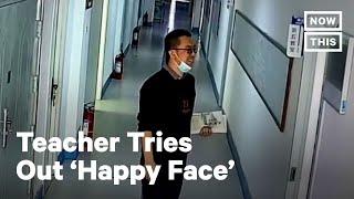 Tired Teacher Puts on 'Happy Face' Before Class | NowThis