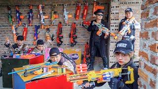 LTT Nerf War : Couple SEAL X Warriors Nerf Guns Fight Crime Group Dr Ken The Last Battle