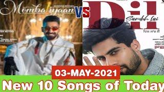 New Top 10 songs of Today punjabi 2021 ( 3 May ) | Top 10 Songs 2021 | New Latest Punjabi Songs 2021