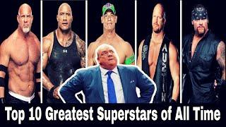 Top 10 Greatest Superstars All Time in WWE - Rock VS Austin VS Goldberg VS Taker VS Cena VS Lesnar