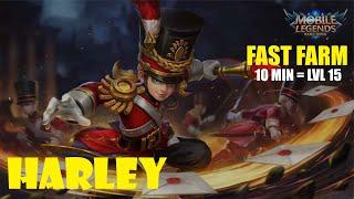 HARLEY FAST FARM 10 MENIT LEVEL 15 AUTO MVP - TOP 1 YOGYAKARTA IS BACK - MOBILE LEGENDS