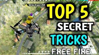 TOP 5 NEW TIPS AND TRICKS IN FREE FIRE || SECRET HIDING PLACES || FREE FIRE BUGS TIPS AND TRICKS