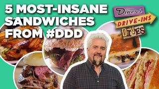 Top 5 Craziest Sandwiches Guy Fieri Has Eaten on Diners, Drive-Ins and Dives | Food Network