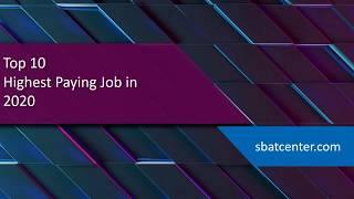 Top 10 Highest Paying Job in 2020