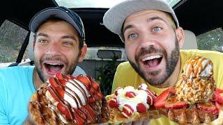 TRYING DESSERT WAFFLES AND TOP 10 GRILLED CHEESE IN COUNTRY!! (Part 2)