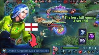 I will kill you fast hand | Top Global Benedetta | Mobile Legend