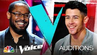 Roderick Chambers Impresses Nick on Brian McKnight's "Back at One" - The Voice Blind Auditions 2020