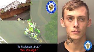 Police CHASE & STING DirtBike's TYRES after 80MPH GETAWAY