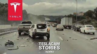 TOP 10 BIGGEST CRASHES AND FUNNIEST TESLA VIDEOS | TESLACAM STORIES #REWIND