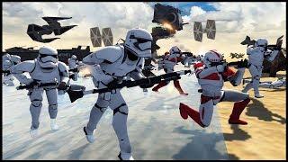 First Order Army Beach Landing! - Men of War: Star Wars Mod Battle Simulator