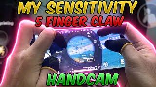 My Sensitivity Settings & 5 Finger Claw Handcam (PUBG MOBILE) Tips and Tricks