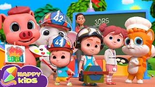 Jobs and Career Song - HappyKidsTV Nursery Rhymes & Kids Songs