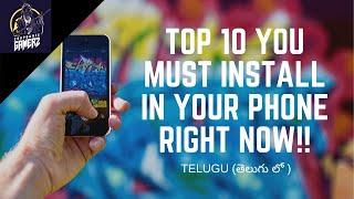 Top 10 Apps you must Install in your phone RIGHT NOW!! Telugu