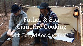 CAMP COOKING | Father & Son Campfire Hotdogs