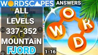 Wordscapes Game Level 337 - 352 Fjord 1-16 Gameplay Walkthrough All ANSWERS