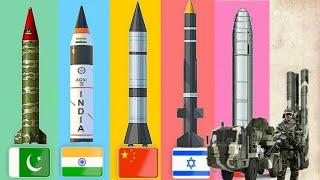 missile range comparison | asia country TOP 10