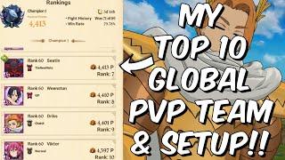 My Top 10 Global PVP Team & Setup! - Arthur Galand Burst - Seven Deadly Sins: Grand Cross