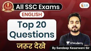 3:00 PM - All SSC Exams | English by Sandeep Sir | Top 20 Questions | wifistudy 2.0