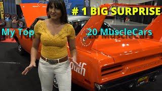 Worlds Best TOP 20 Muscle Car Picks - # 1 BIG SURPRISE - Each Has 3 Minute Documentary - 4K -