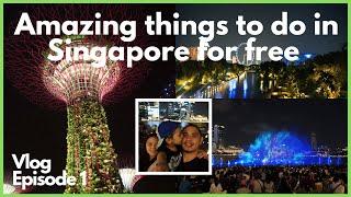 Top Free Things To Do in Singapore Vlog Episode 1: Watch the Light Shows at Marina Bay