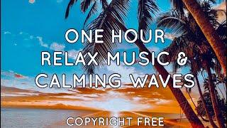 1 HR RELAX MUSIC WITH CALMING WAVES | BALANCE by IKSON | Therapeutic Sleep Music | No Ads