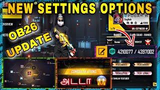 BEST 5 HIDDEN SETTINGS OPTIONS IN OB26 UPDATE | PROFILE SETTINGS IN FREE FIRE | HOW TO SEE EXP IN FF