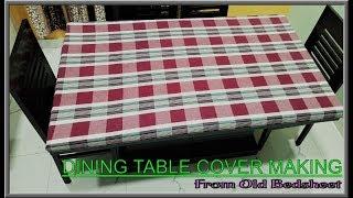 Dining Table Cover Making | Make Dining Table Cover From Old Bedsheet