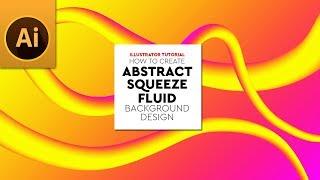 Create Modern Abstract Squeeze Fluid Background Design in Adobe Illustrator