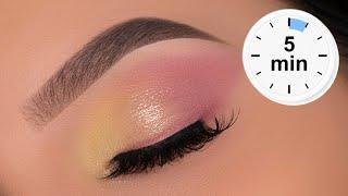 5 MINUTE Soft Spring Eye Makeup Tutorial