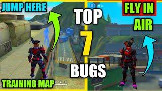 Free Fire : Top 7 Latest Bugs In Training map | Fly in Air Training Map Bug Of Free Fire |