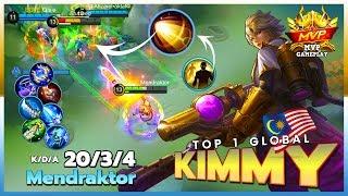 No Skin No Need Recall?! Kimmy Perfect Rotation! | Top 1 Global Kimmy by Mendraktor ~ Mobile Legends