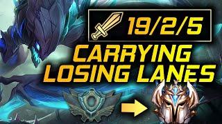 All Lanes Losing? No Problem | Kha'Zix Only Season 10 Unranked to Challenger