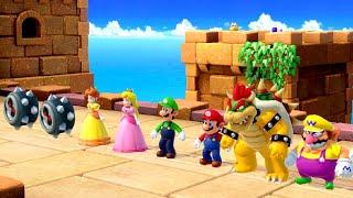 Super Mario Party Minigames - Bowser vs Peach vs Mario vs Luigi (Master CPU)