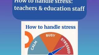 Top #10 ways of stress handling (student's & Teacher's)