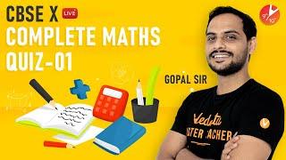 CBSE X: Maths LIVE MCQ QUIZ COMPLETE Syllabus | CBSE Class 10 Maths | Objective Type Questions