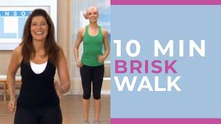 10 Minute BRISK WALK | At Home Workouts