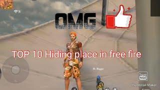 TOP 10  HIDING PLACE IN FREE FIRE||KALAHARI||