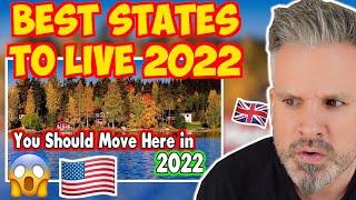 British Guy Reacts To The Top 10 BEST STATES to Live in America for 2022 WOW!