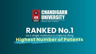 CU emerges as Leading Institution of India for filling highest number of Patents in a year