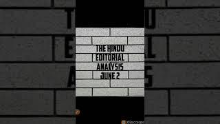 june 2 the hindu editorial analysis and vocabulary and top 10 words