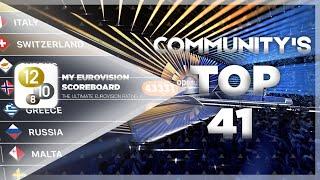 EUROVISION 2020 - Community's Top 41