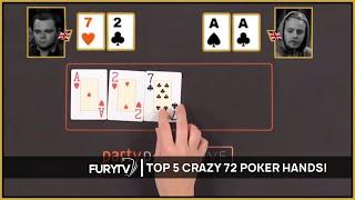 TOP 5 CRAZIEST 7-2 POKER HANDS!